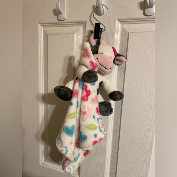 Little Miracles Cow Plush Snuggles Lovey Plush Security Blanket - Picture 3 of 13